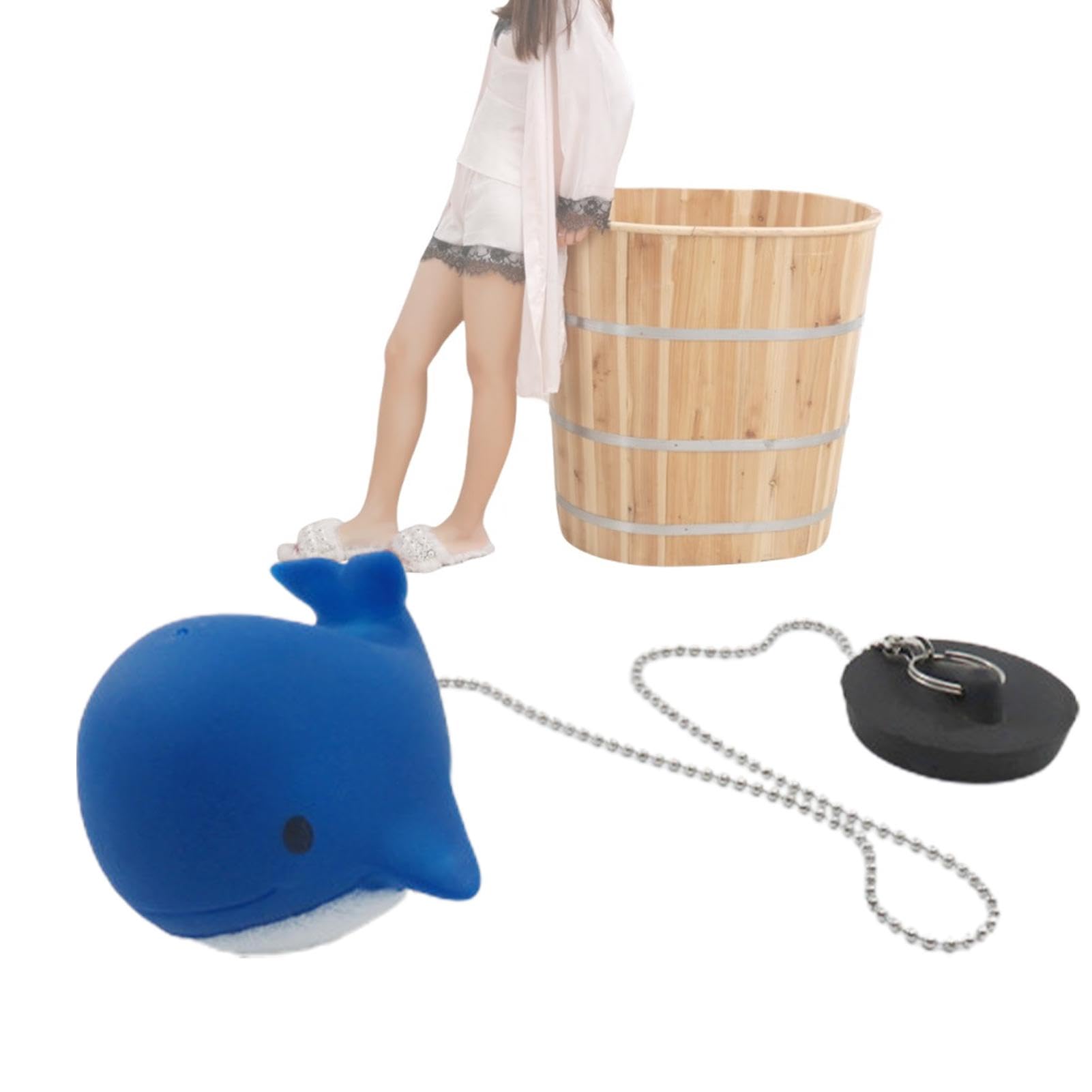 Rubber Bath Plug and Chain | Cartoon Drain Stopper Plug,Rubber Floating Bath Tub Stopper, Bathroom Sink Plug Drain Stopper