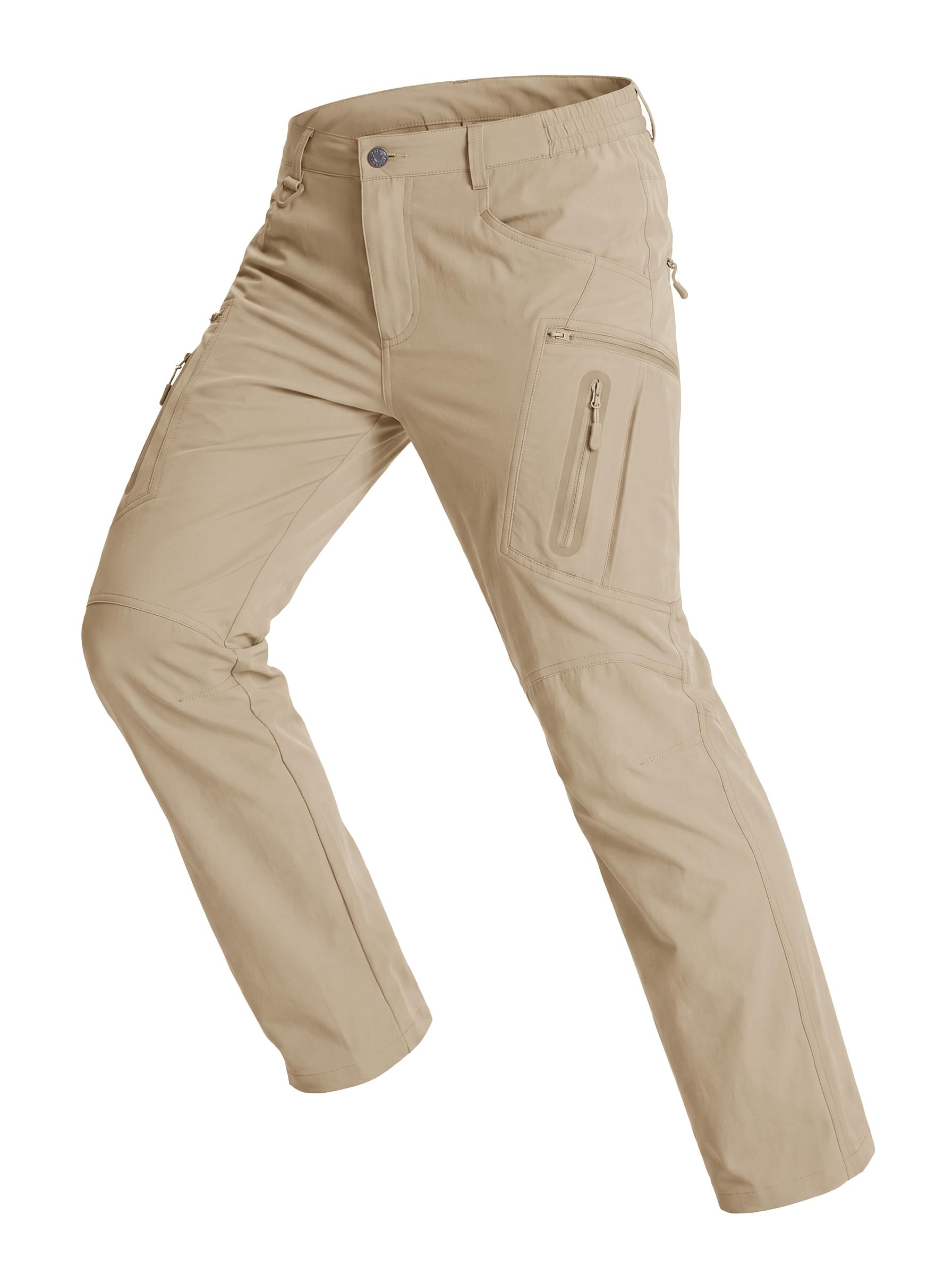 TACVASEN Wanderhose Herren Leichte Cargohose Outdoorhose Multi Taschen | Ripstop,Schnelltrocknend,Atmungsaktiv,Stretch,Wasserabweisend,Regenhose,Tactical,Militär,Wandern,Outdoor,Ganzjahreshose