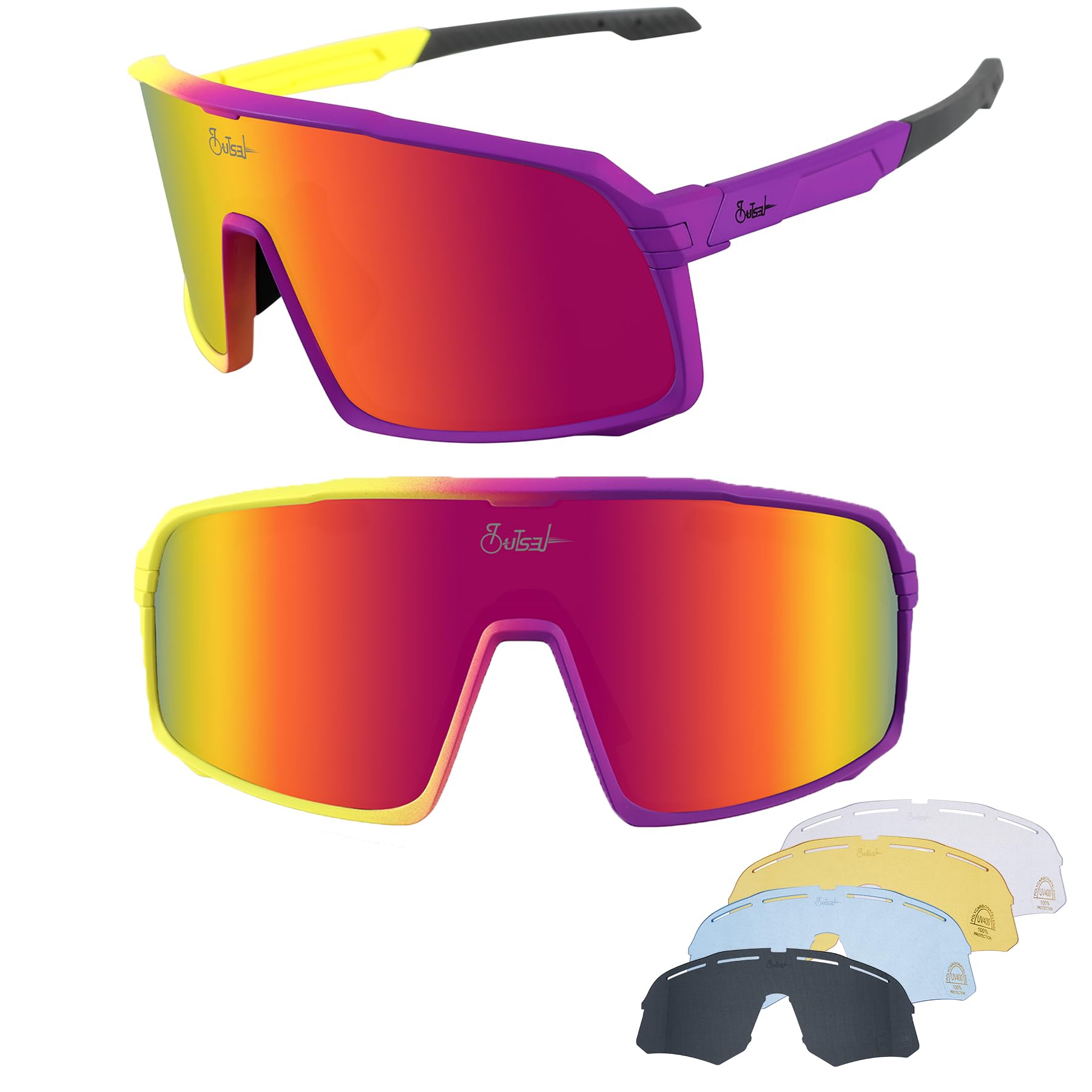 Polarized Cycling Glasses for Men Women Mountain Bike Sunglasses Bike Goggles with 5 Lentes Glass