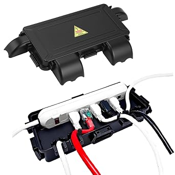 Medium Outdoor Electrical Box,IP54 Waterproof Extension Cord Cover. | Weatherproof Electrical Box w/6 Cable Protect for Power Strip,Plug,Connector1PCS,Black; 10.3*4.8*1.8in