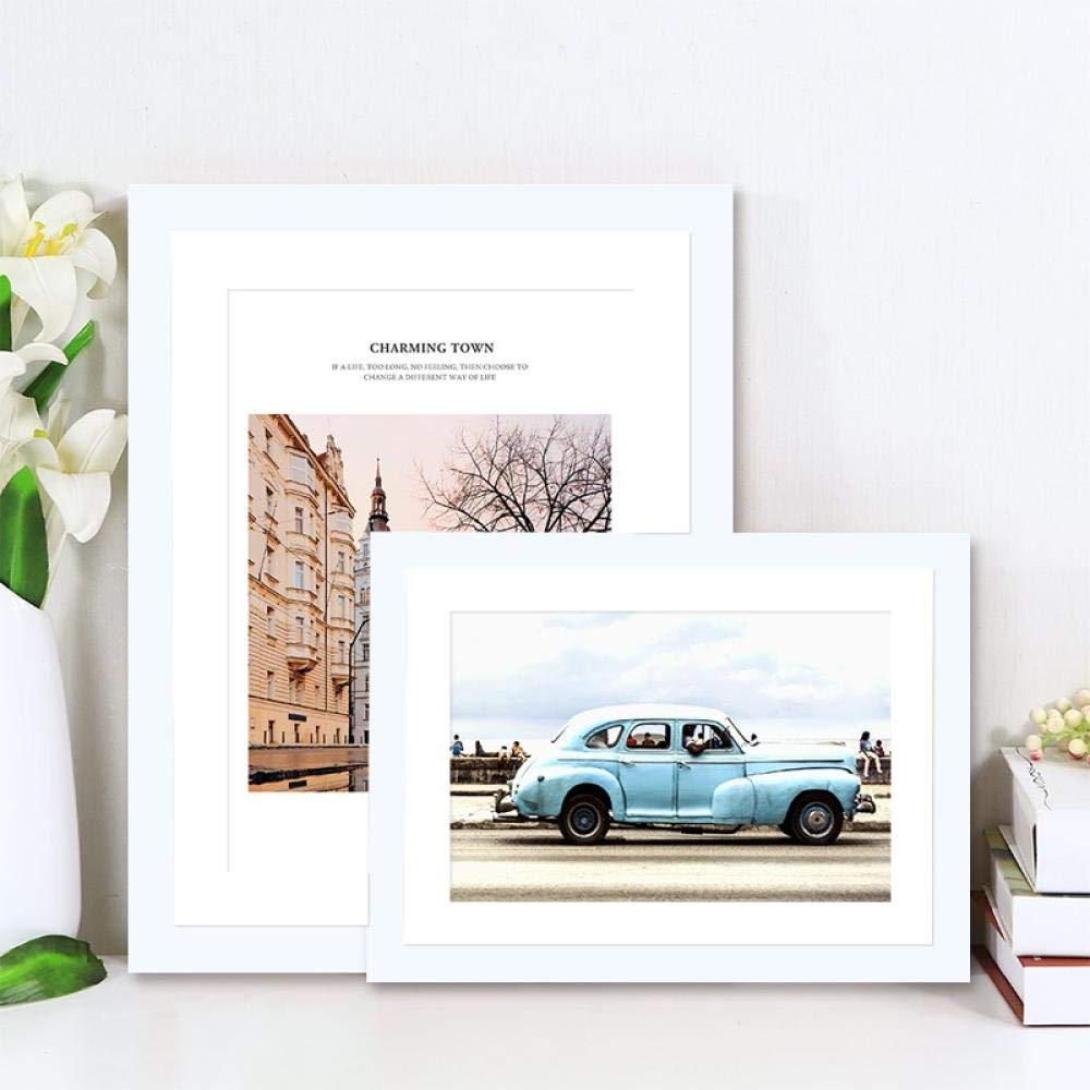 Bilderrahmen Fotorahmen Bildergalerie Massivholz Hängende Wand Schwarz 8K Wand 26,6 × 38,2 cm