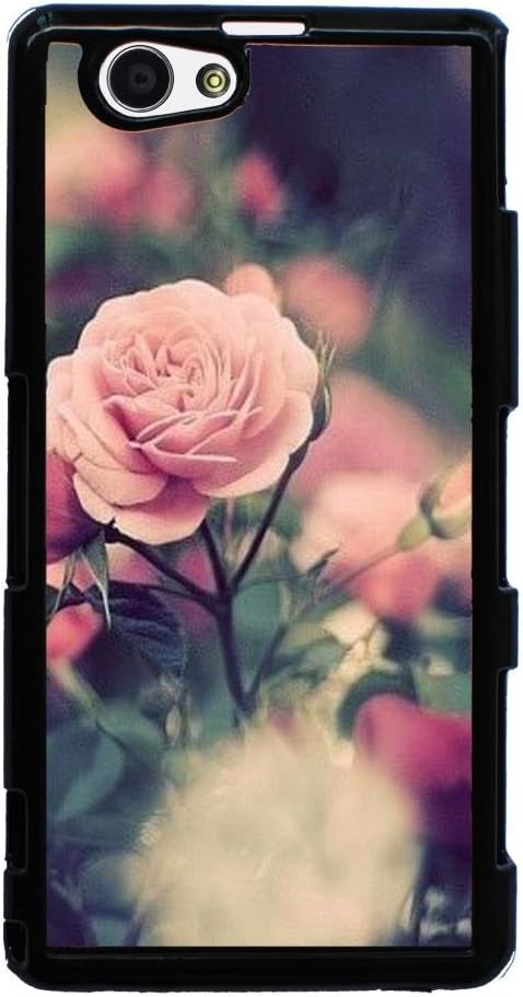 Hard Case for Sony D5503,Xperia Z1 Compact, M51w,Xperia Z1 mini(Rose Red Pink Flower)