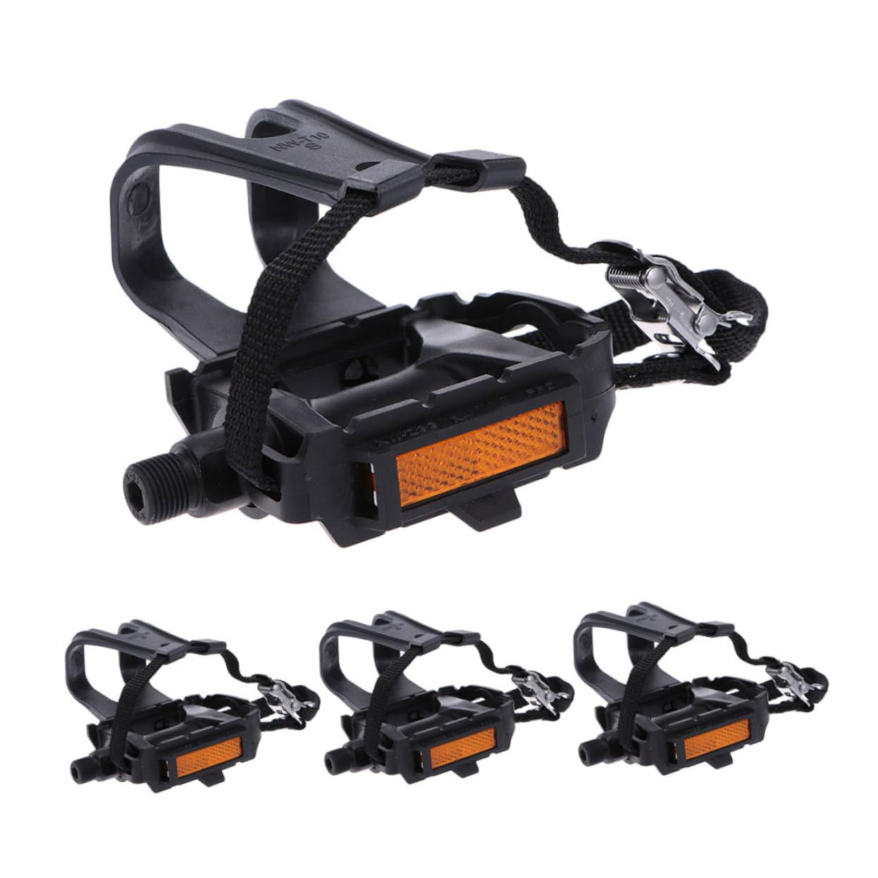 ibasenice 2 Pares Cinturones Ajustables para de Bicicleta con Sujeción Antideslizante de Compatible para Fitness y Ciclismo