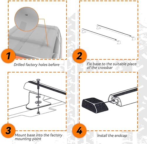 Miniatura 6 de MELIPRON Tapa de camión de 72 pulgadas y escalera de techo ajustable para kayak canoa tubería de madera (carga máxima de 500 libras)