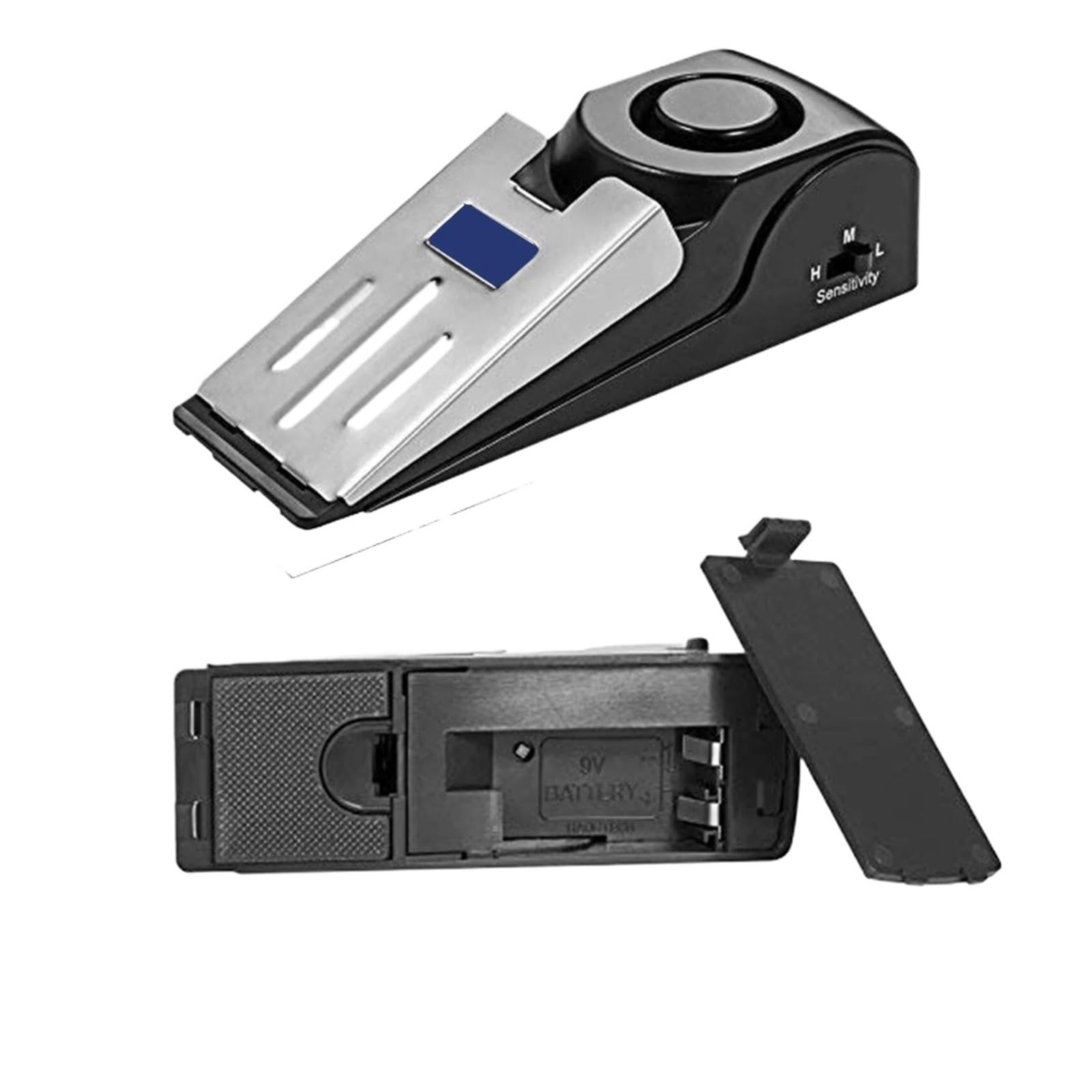 Door Stopper Dual Function Alarm Wedge Door Stop with Adjustable 120dB Alert for Household Entry Security
