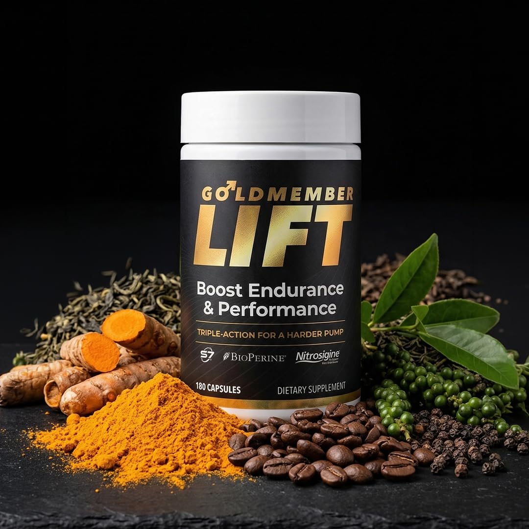 GoldMember Lift – Natural Male Blood Flow Supplement - Sexual Enhancement, Size, Stamina & Performance with Nitrosigine, Trans-Resveratrol, S7 Plant Blend, BioPerine – Made in the USA, 180 Capsules — Amazon image 7