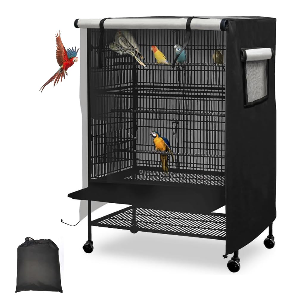 Copertura Per Gabbia Uccelli 89x64x120cm - Tessuto Oxford Impermeabile E Traspirante - Foto 8