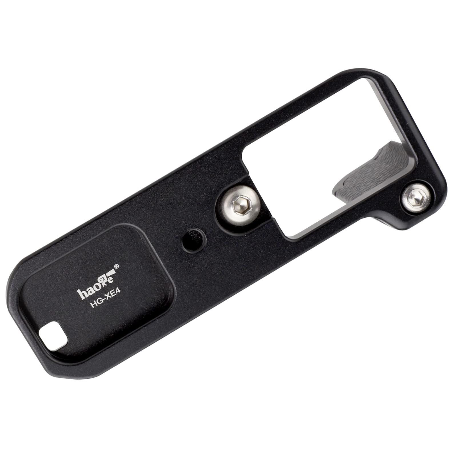 Haoge HG-XE4 - Empuñadura de metal dedicada para Fujifilm X-E4 Fuji XE4 Soporte de cámara Arca Swiss tipo placa de liberación rápida con apertura de compartimento de batería