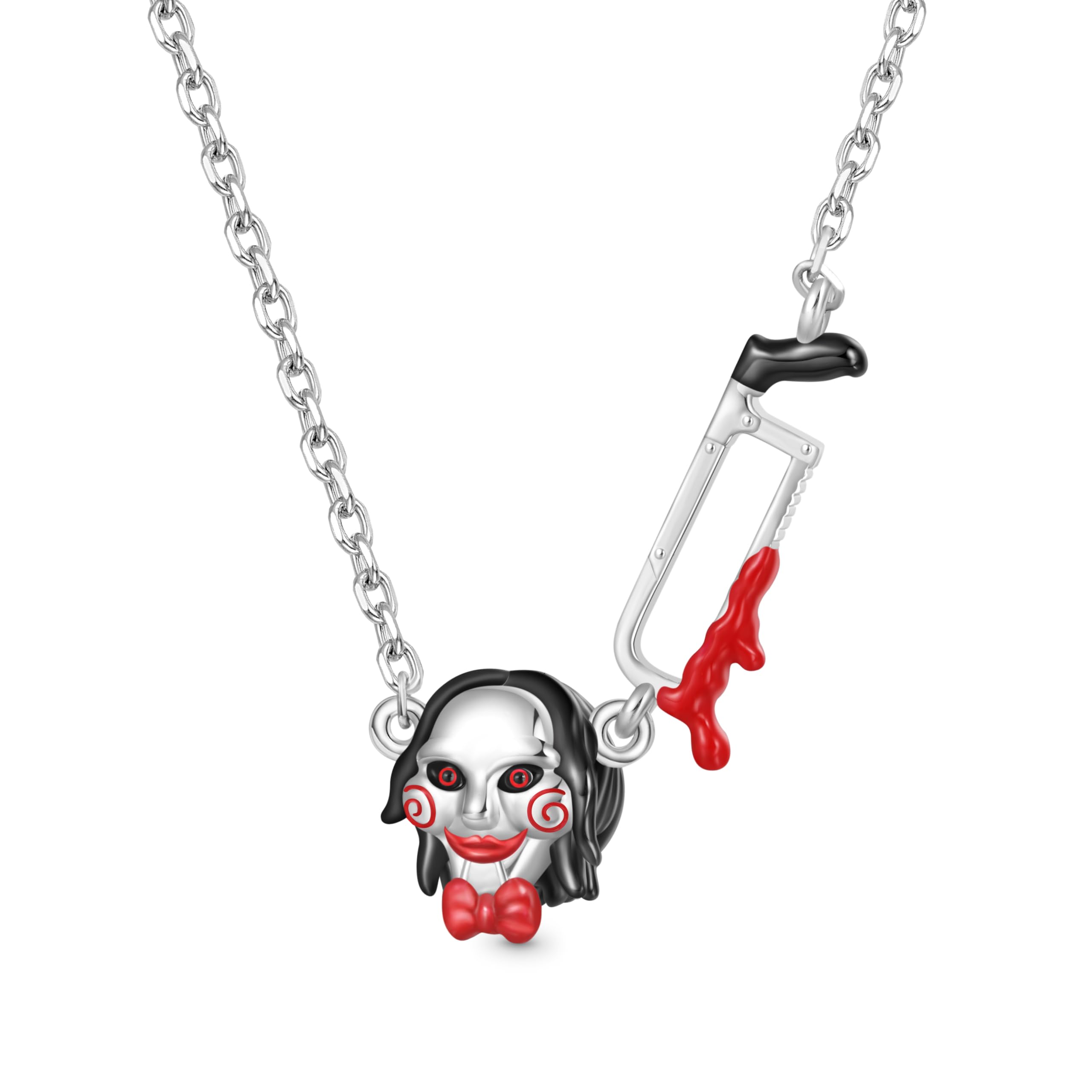 Amazon.com: GNOCE Horror Saw Jig Billy the Puppet Necklace for Her