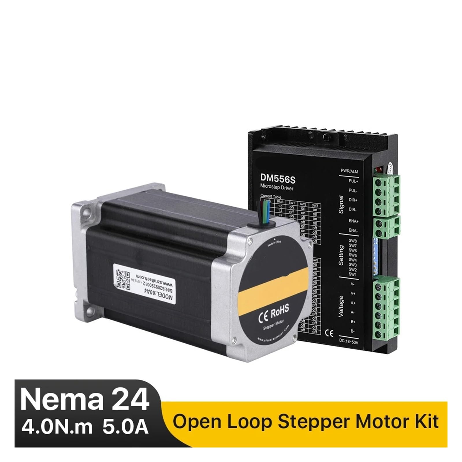 1pc Nema 24 Stepper Motor Driver Kit Open Loop 4.0N.m 5A for 3D Printer CNC Engraving Milling Machine