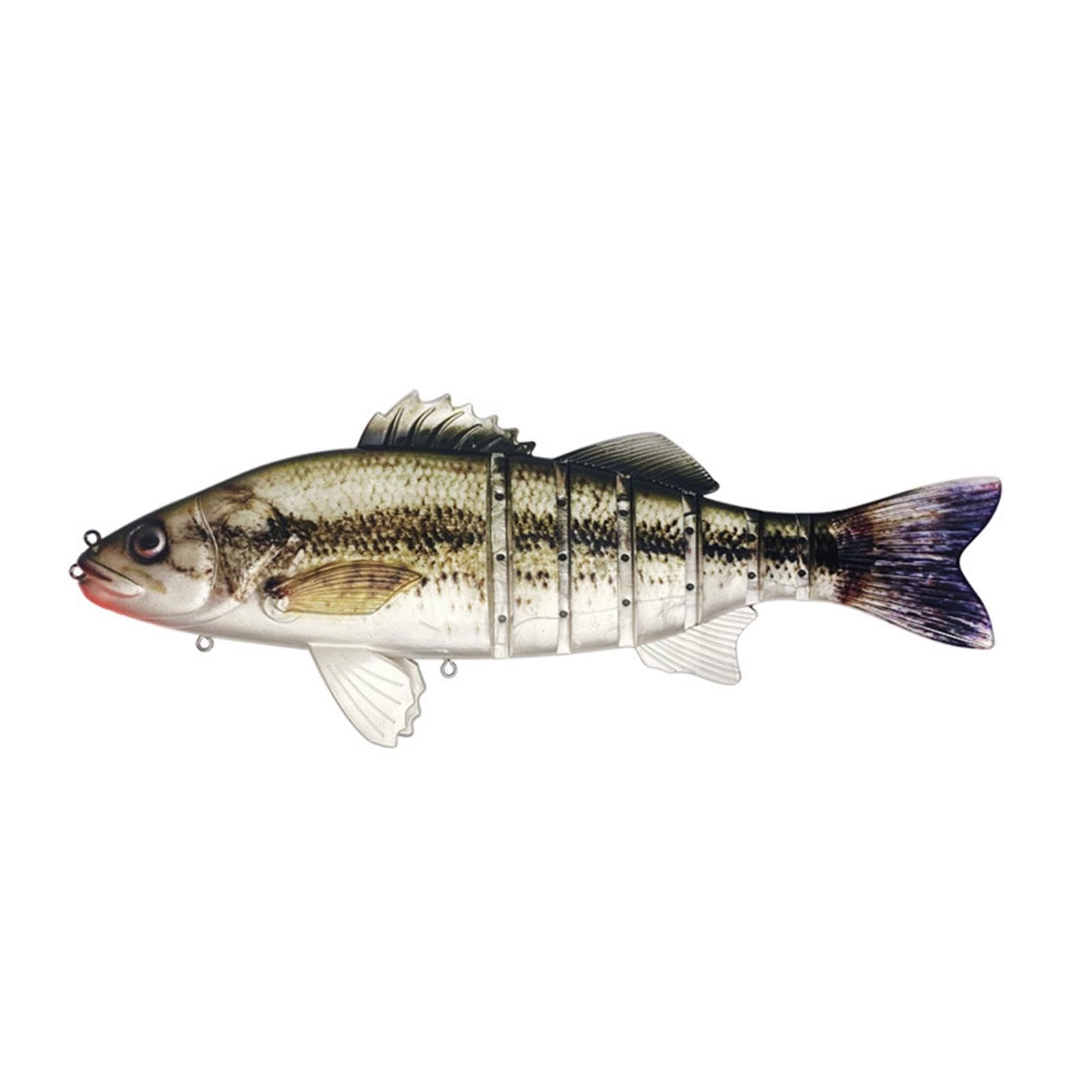 Esche da pesca con esche artificiali, Esche da pesca con esche artificiali in acqua salata | Esche da pesca d'acqua - Esche da pesca per spigola, esche multi-snodate da 15 pollici per spigola, esche d