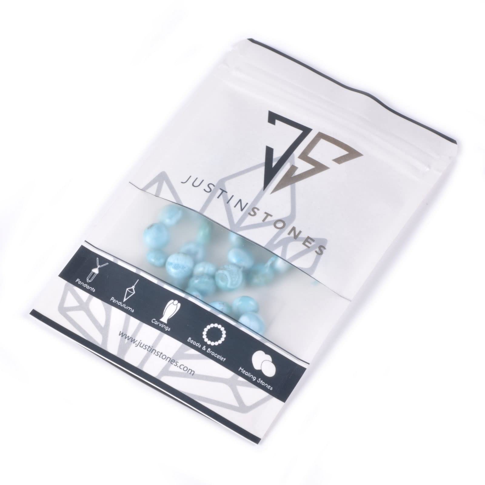 Natürliche blaue Larimar-Münzscheibe, lose Perlen, 38,1 cm, für DIY-Schmuckherstellung, Perlen