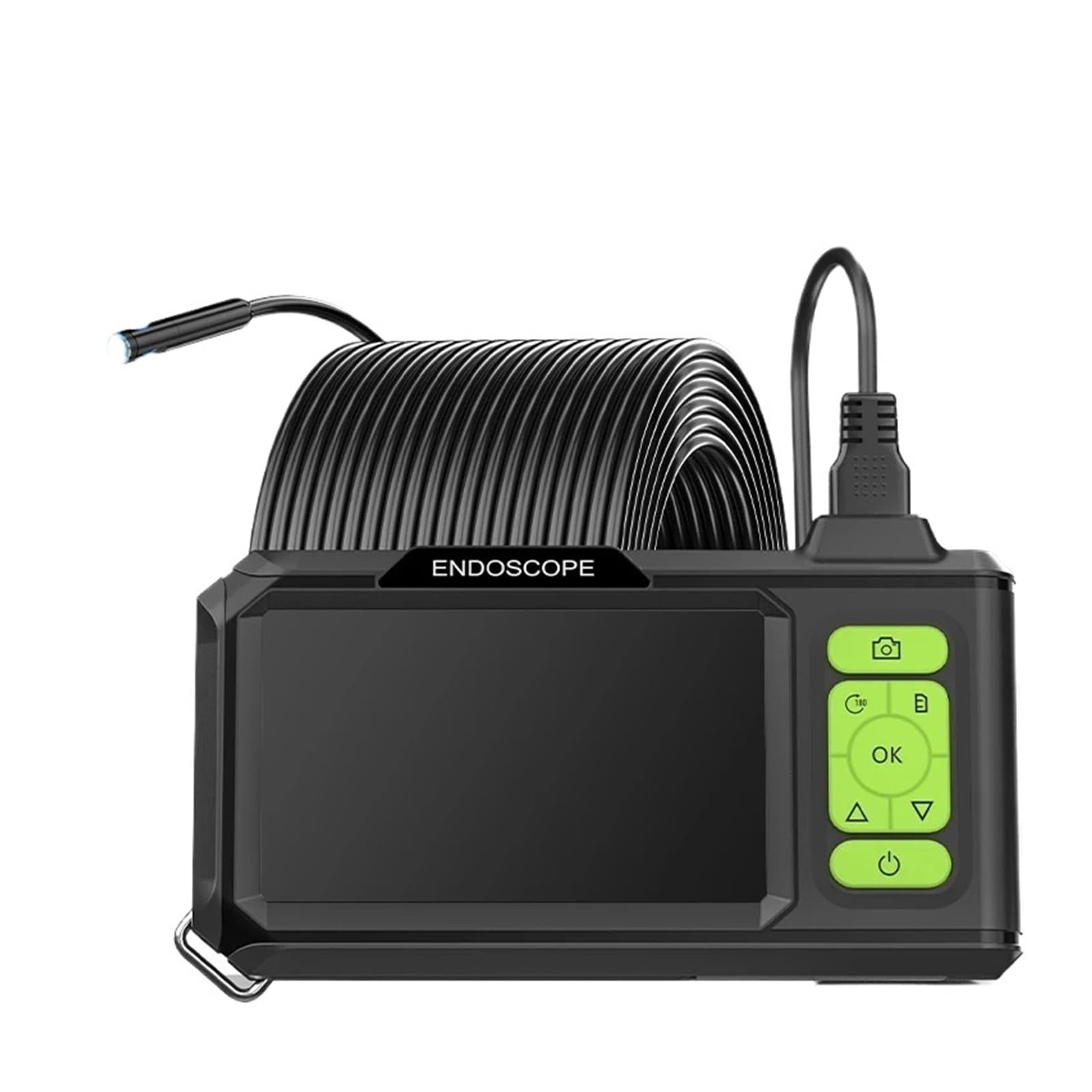 Periscopio, Endoscopio industriale con schermo IPS da 4,3 pollici HD1080P Registra video Boriscopio for ispezione auto Cavo 5 metri(5.5MM Dual)