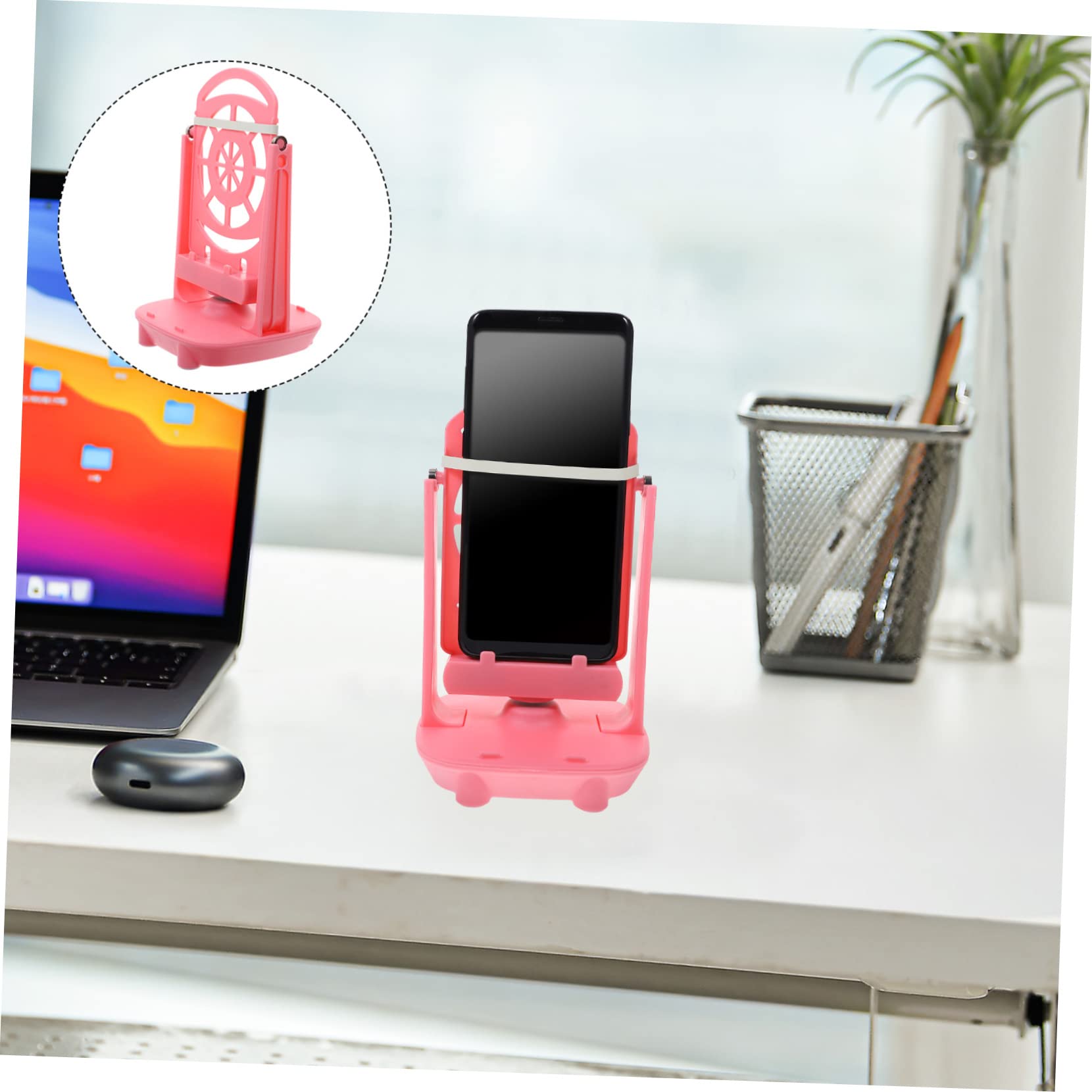 ARTSEWPLY Mobile Phone Pedometer Mute Brush Stepper Phone Bracket for Office Room Store Use Plastic Material Quiet Design Step Counter