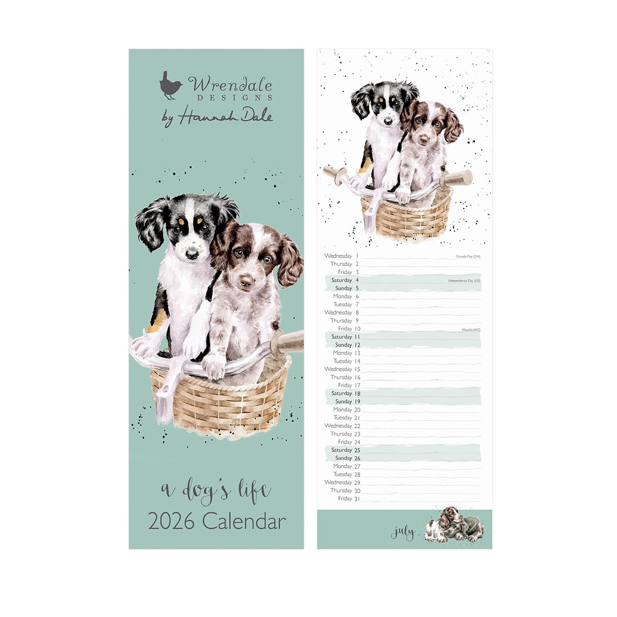 Wrendale Designs - A Dog's Life' Slim Calendar 2026