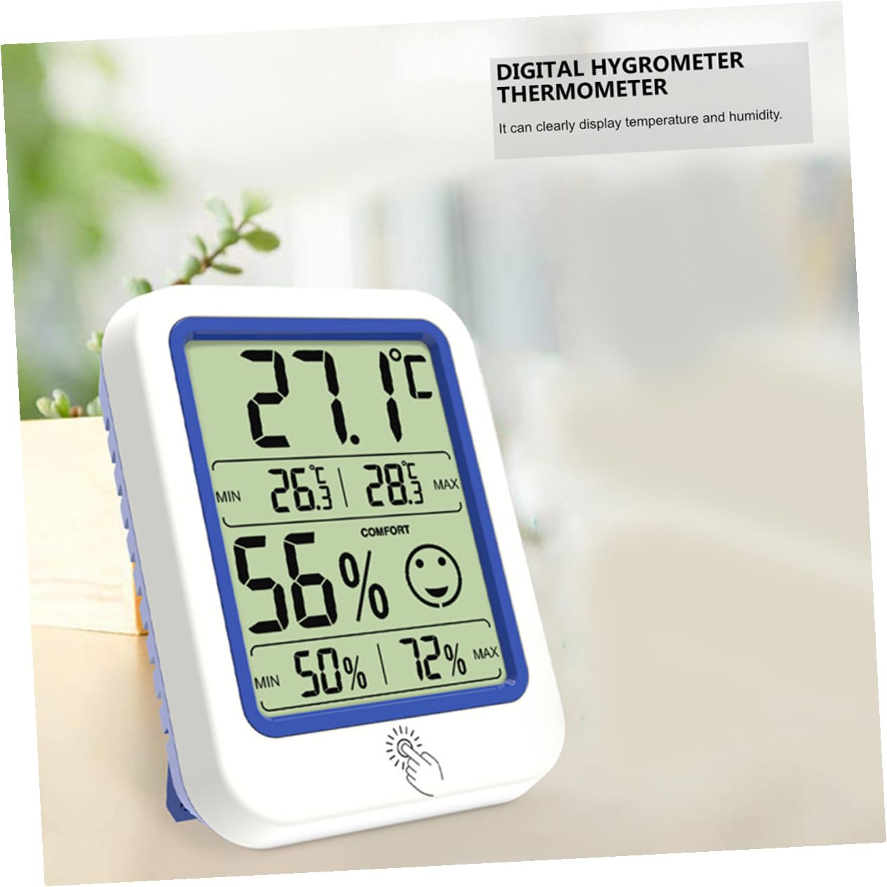 BESPORTBLE 3pièces Thermomètre Numérique Lcd Intérieur Avec Indicateur Humidité Hygromètre Électronique Pour Mesure Précise Température Humidité