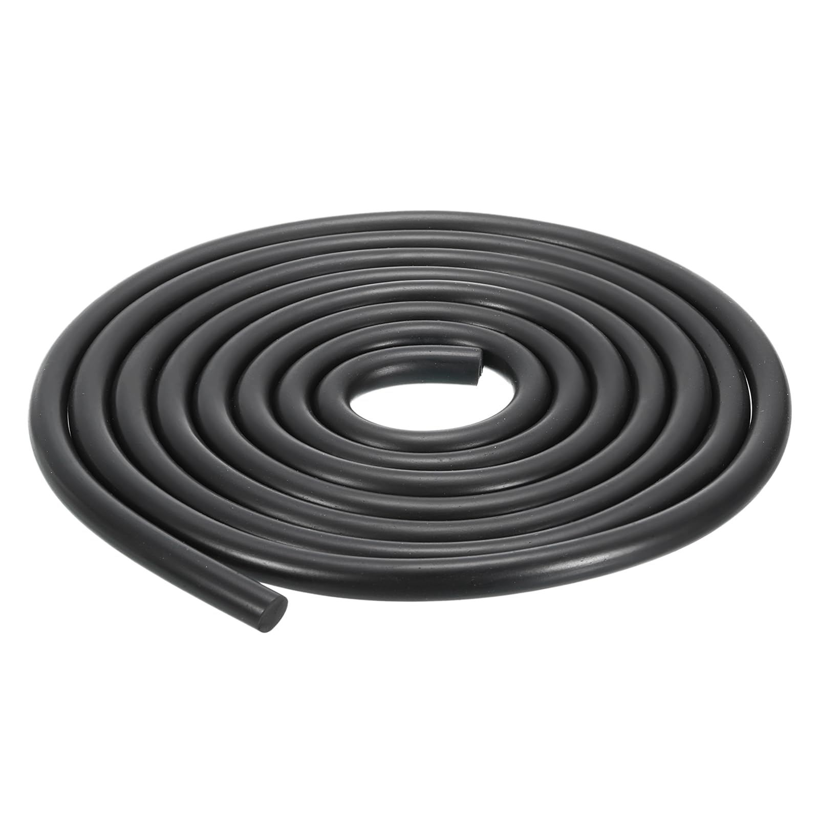 DTGN 7mm x 2meters(DXL) Nitrile Rubber Round Seal Strip - 1Pack - Good for DIY Furniture - Round Solid Weather Stripping - Black