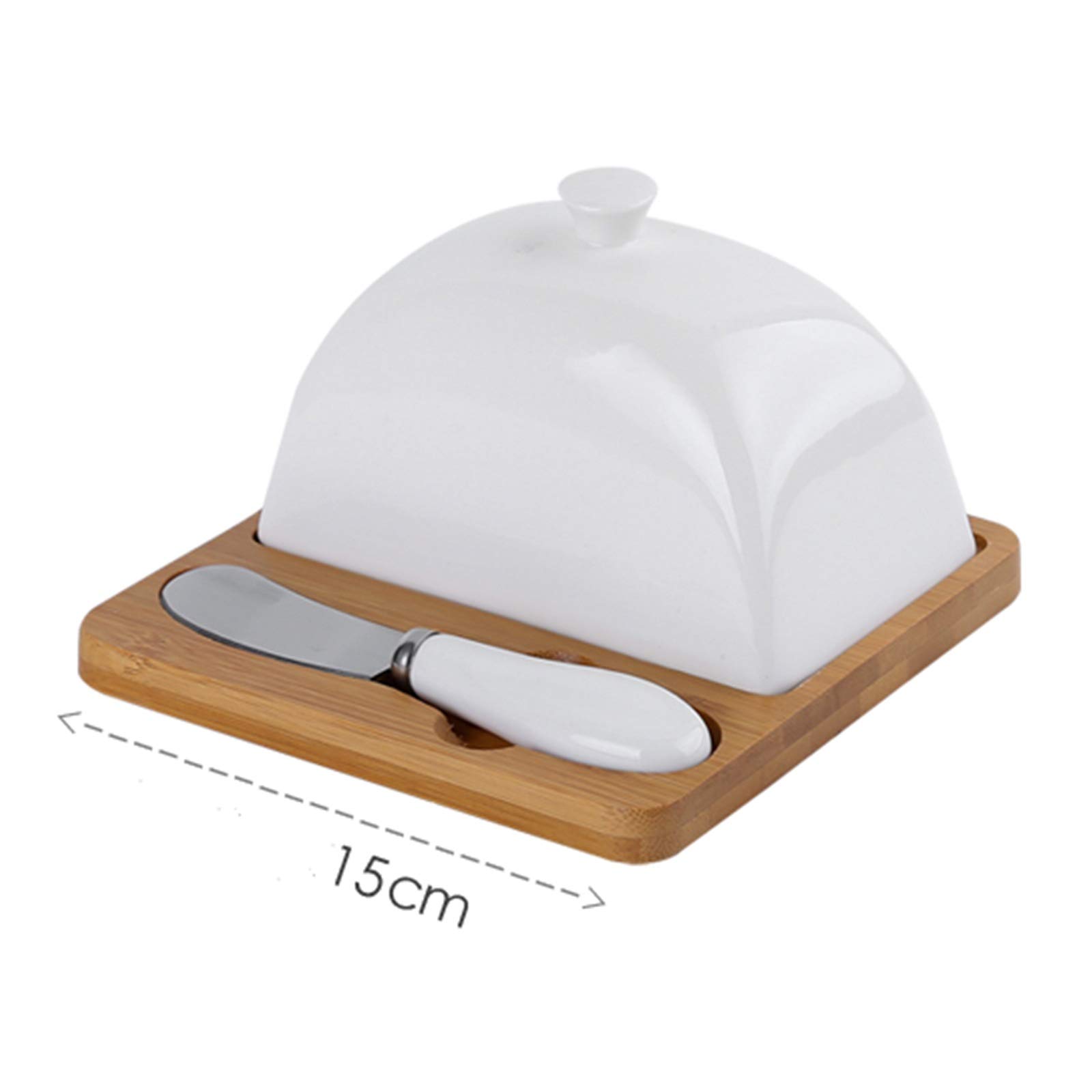 Recipiente para Mantequilla Mantequera Caja de Queso Juego Mantequillera Postre con Tapa para Restaurantes y Hogares
