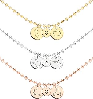Long Distance Friendship Necklace for Women Summer Jewelry Beaded Ball Chain Two State -B-CN-LDS