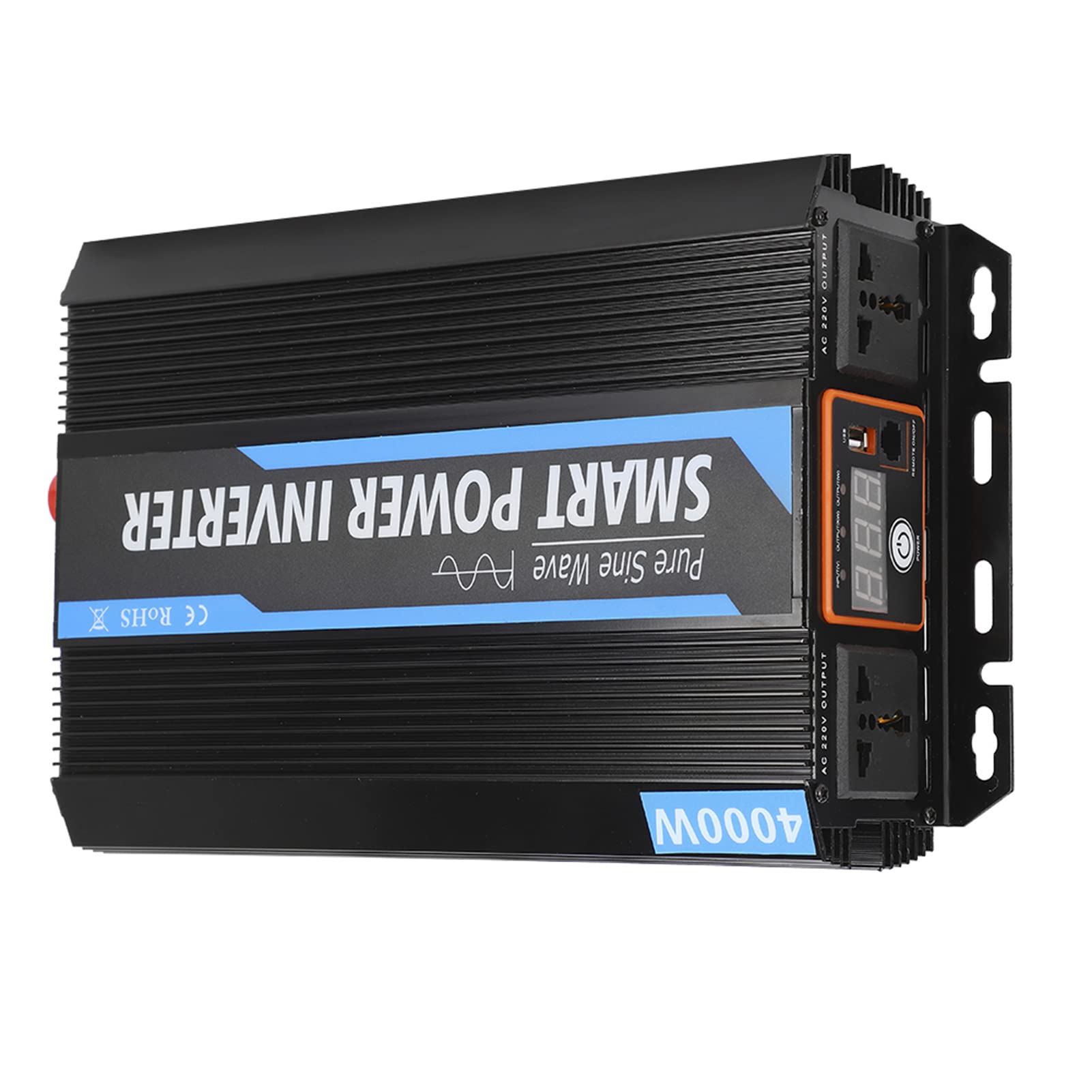 Yinhing Przetwornica Napięcia Czystego Sinusoidalnego 12 V na 1500 W do Samochodów Kempingowych i Użytku Domowego, Idealna do Sprzętu AGD, Narzędzi i Kempingu