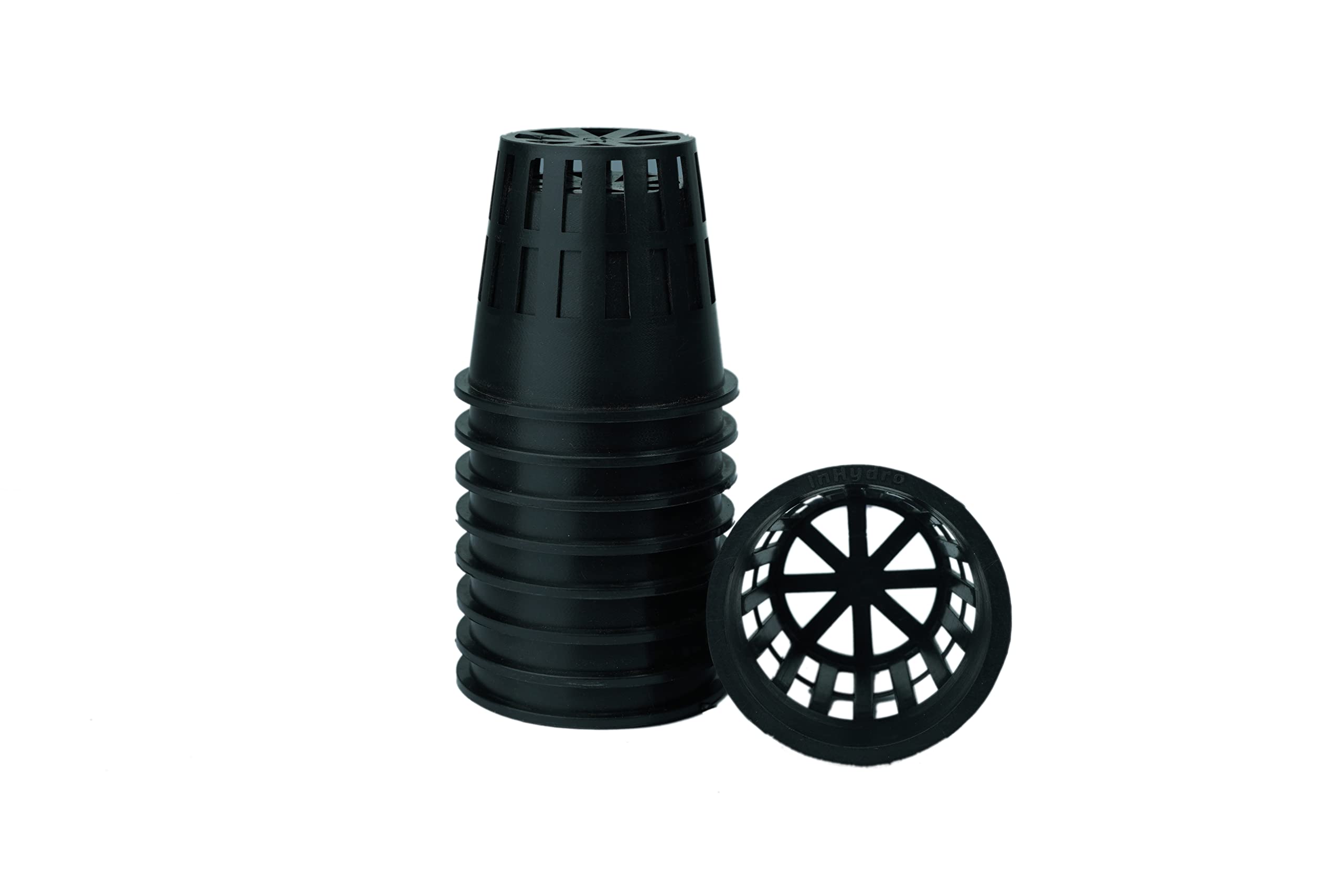 Netcups for Hydroponics/Aeroponics - 2 inch, Pack of 100, FDA Approved UV Treated 100% Vergin PP Net Cups (Black)