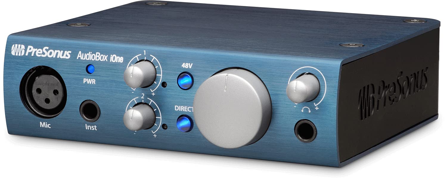PreSonus AudioBox Ione Interface Audio + Micrófono Estudio Pro Blue Pack Dublín con Accesorios