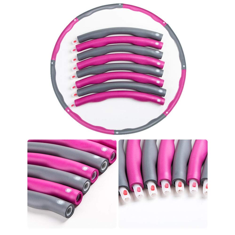 8 sezioni Hula Hoop per Bambini Dimagrante artefatto Hula Hoop Fitness Rimovibile Comodo per aiutarti a esercitare nel Modo più Semplice e Divertente per Perdere Peso Esercizio
