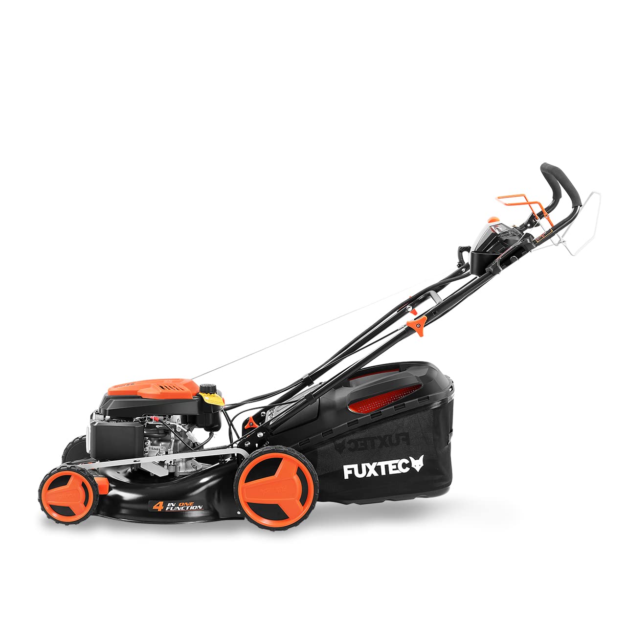 Kosiarka spalinowa FUXTEC 4w1 FX-RM5196eSPRO, 6 KM / 4,4 kW, szer. koszenia 51 cm, naped tylny regulowany, 4-suwowa, 25–75 mm, kosz 60 l i funkcja mulczowania