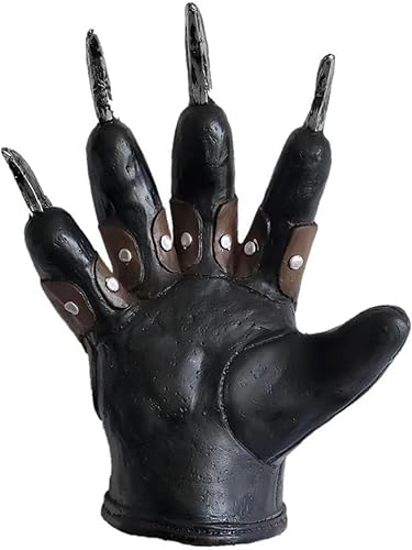 Vista 4 de Máscara de látex Freddie Halloween, Guante asesino de películas, garra con juego de rol de personaje de Freddie Freddy
