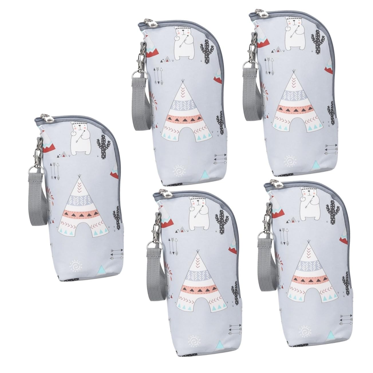 VICASKY 5piezas Bolsa Térmica para Biberones De Aislante De Oxford para Almacenamiento De Leche Bolsa De Botella De Exterior para Paseos y