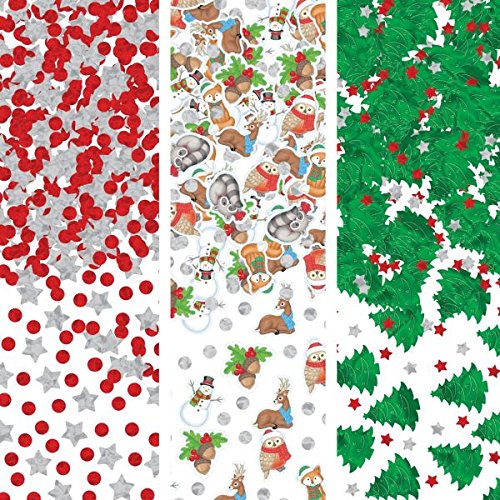amscan Confettis de Noël Winter Friends en Aluminium et Papier, 34 g, Bleu