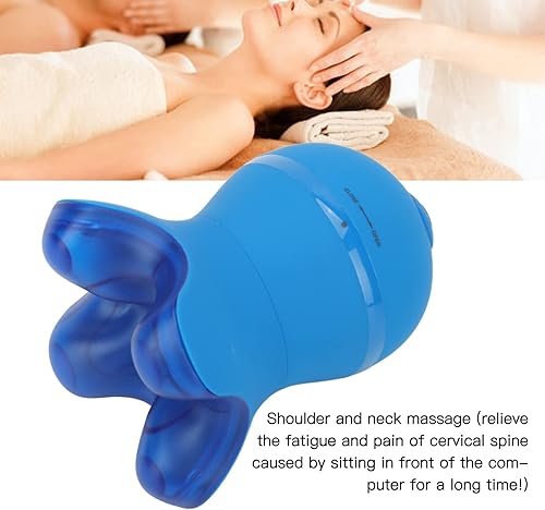 Miniatura 3 de zjchao Masajeador de vibración portátil de mano, mini masajeador con forma de pulpo, masajeadores de mano eléctricos con batería o USB para auto