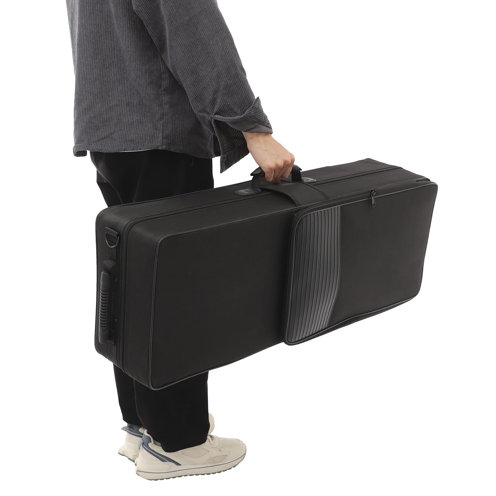 Bolsa de transporte para saxofón, funda para saxofón tenor, maletín portátil para saxofón ligero, acolchado suave, bolsa con correas para mochila