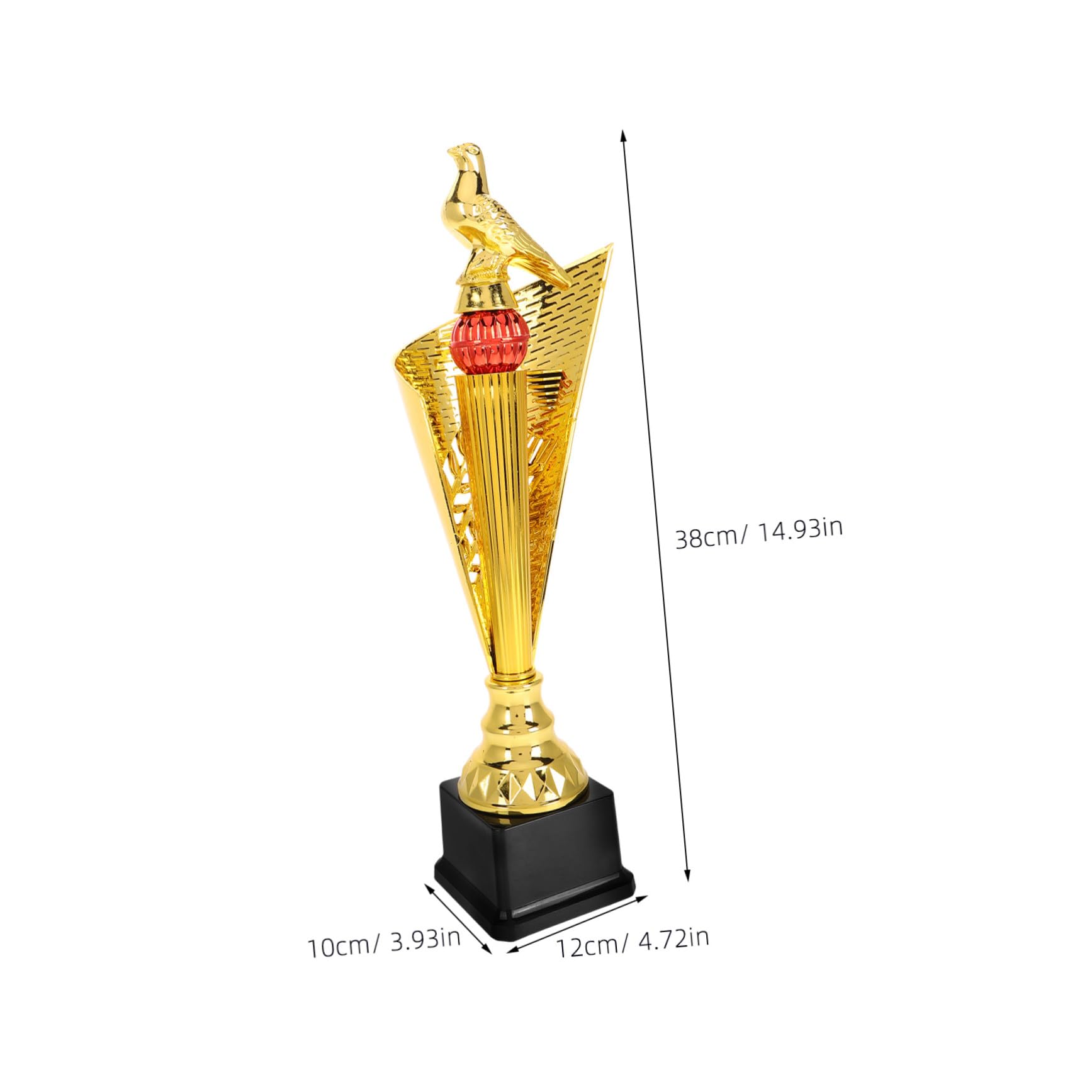 Trofeo de Paloma Gran Trofeo de Premio en Resina para Competencias Deportivas Estudiantiles y Carreras de Palomas, Diseño Dorado, Premio Simbólico para Eventos y Ceremonias