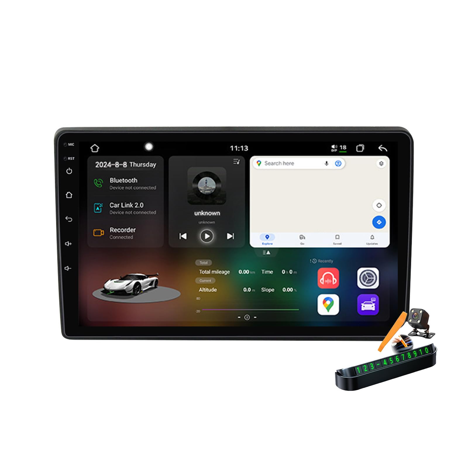 Autoradio 2 Din i40 2011-2016 Android 14 tactile avec Carplay sans fil et Bluetooth DSP
