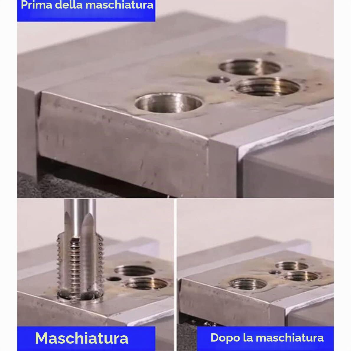 Maschiatrice pneumatica Maschiatrice Tipo di pistola Macchina pneumatica per filo elettrico M3-M12 Trapano per maschi Macchina per filettatura posteriore