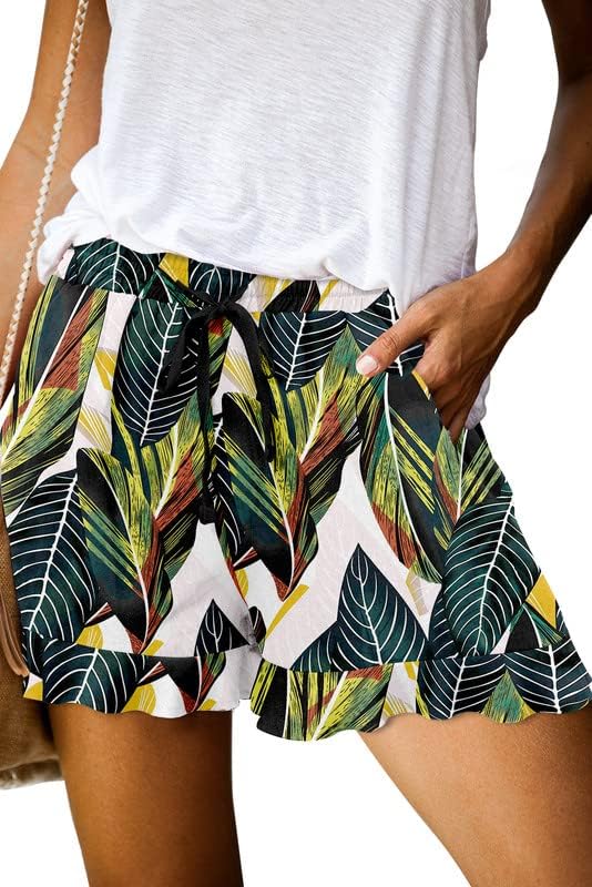BETTE BOUTIK Womens Summer Shorts Drawstring Elastic Waist Shorts with Pockets Casual Beach Pants