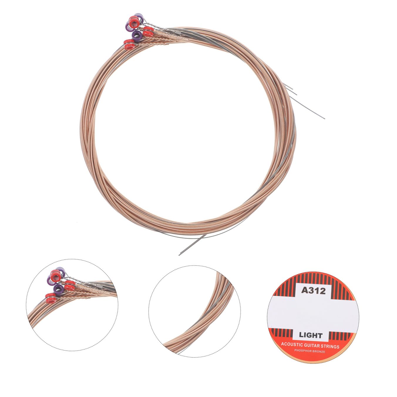 ifundom 24pezzi Corde Per Chitarra Folk Corde Musicali Accessori Per Chitarra Acustica Con Qualità Di Suono Ottimale e Resistenza Duratura