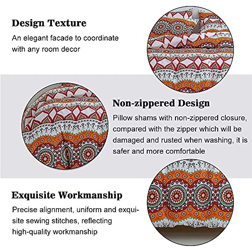 Shatex King Comforter 3 Pieces Bedding Set Boho Comforter Set King–Ultra Soft 100% Microfiber Polyester–Striped Comforter King Size With 2 Pillow Shams #TOP2