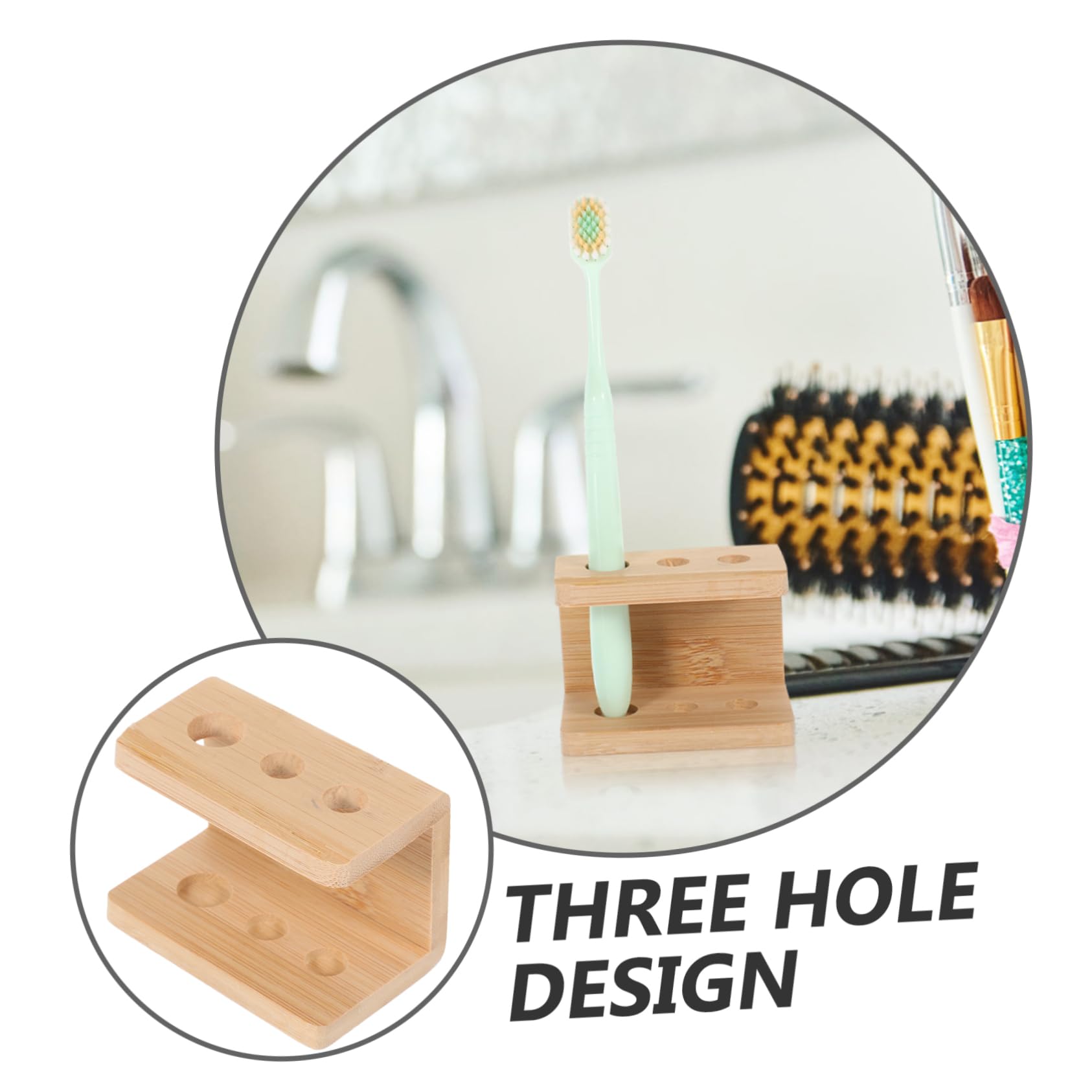 4piezas Organizador De Cepillos De Dientes De Compartimentos Soporte Estable para Baño para Cepillos De Dientes Afeitadoras y Accesorios De Personal