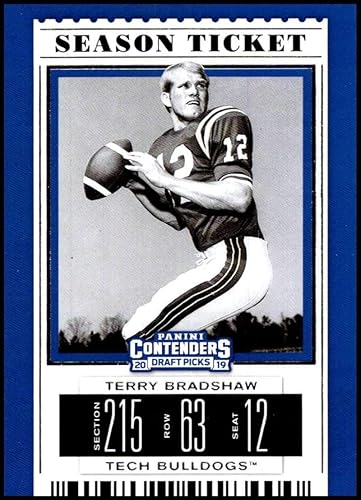 Miniatura 1 de 2019 Panini Contenders Draft Season Ticket #93 Terry Bradshaw Louisiana Tech Bulldogs NCAA Football Trading Card