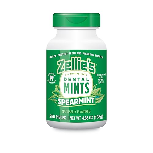 Miniatura 1 de Zellies  Mentas de aliento de menta menta verde 100 sin azúcar xilitol sin OMG bajas en calorías sin gluten veganas y kosher 250 unidades paquete de