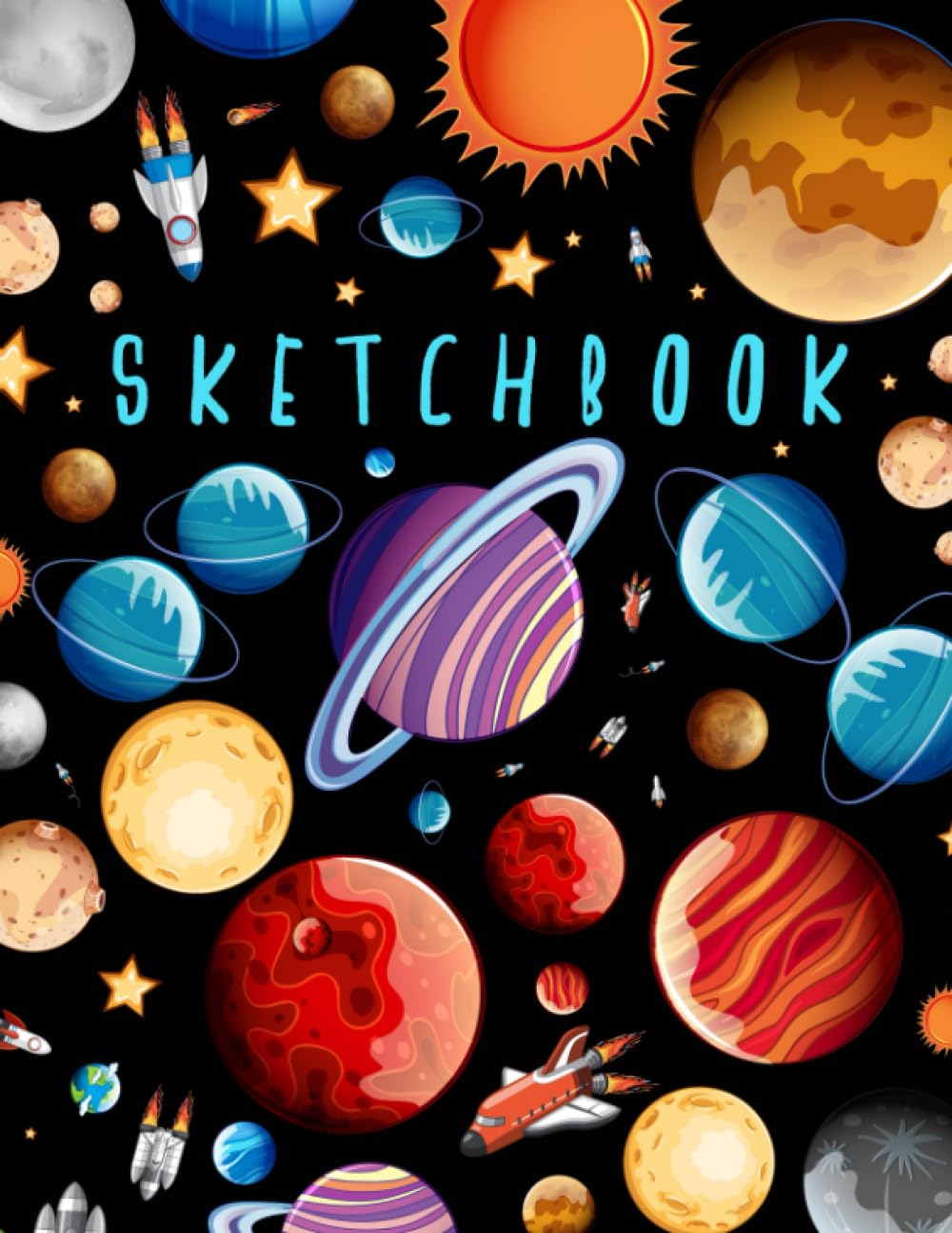 Space Sketchbook for Kids: Cosmic Design Sketch Book | Large Blank Paper Drawing Notebook for Sketching, Drawing, and Creative Doodling | Stellar Themed