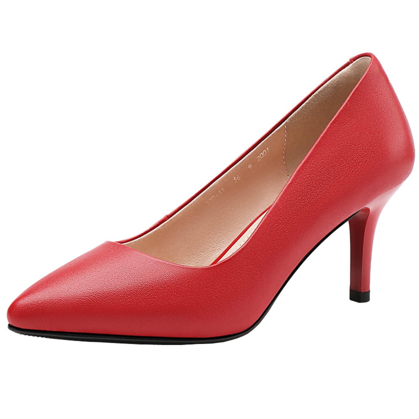 Damen Volles Echtes Leder 5CM/7CM/9CM High Heels Elegant Spitze Zehen Pumps