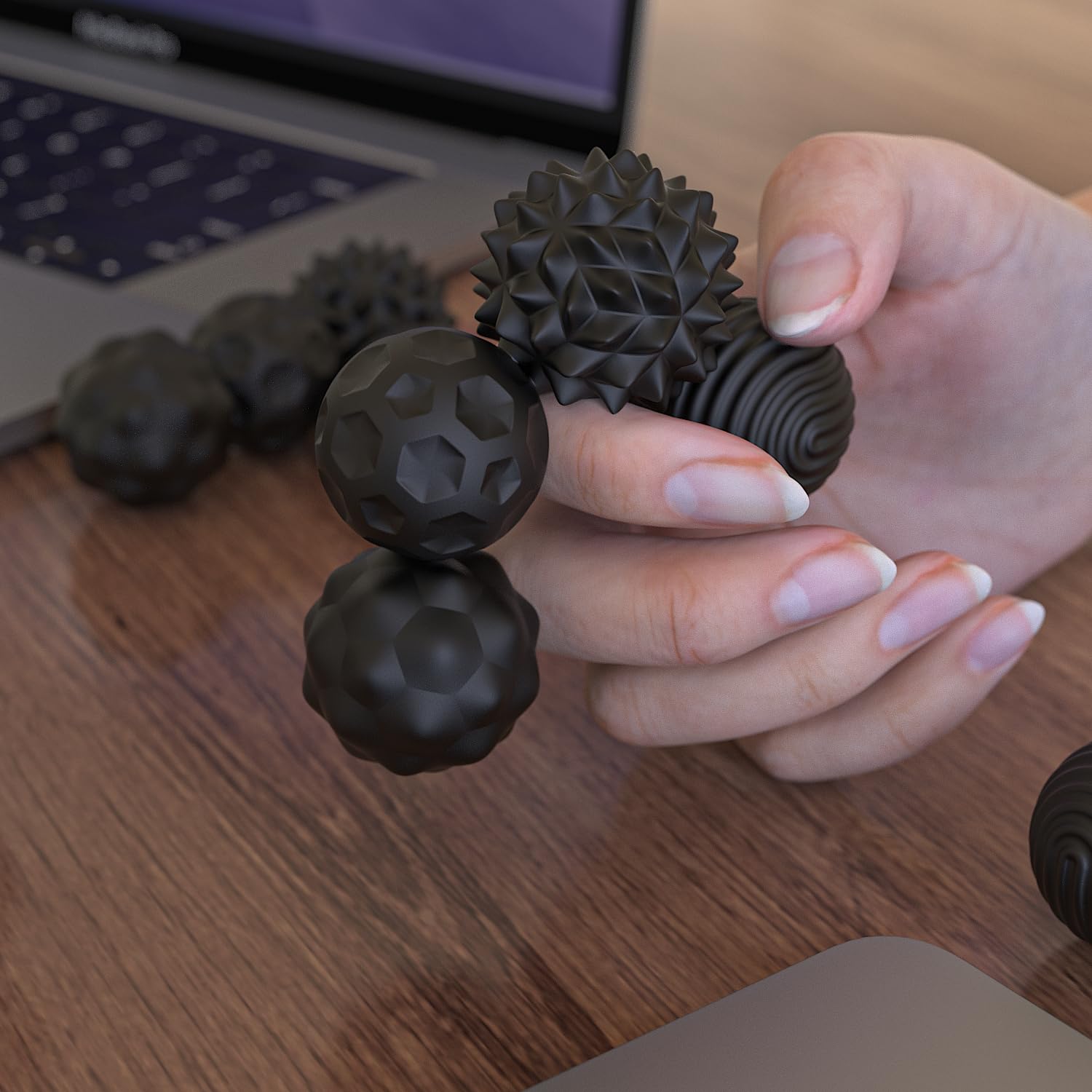 Magnetic Balls Fidget Toys for Adults&Teens, 8Pcs Silicone Sensory Stress Relief Toys with Autism, ADHD, Anxiety - Image 4