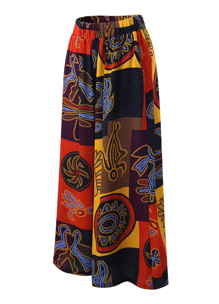 SpmorWomen's Floral Printed Trousers Casual Loose Lounge Pants Comfy Yoga Long Pants