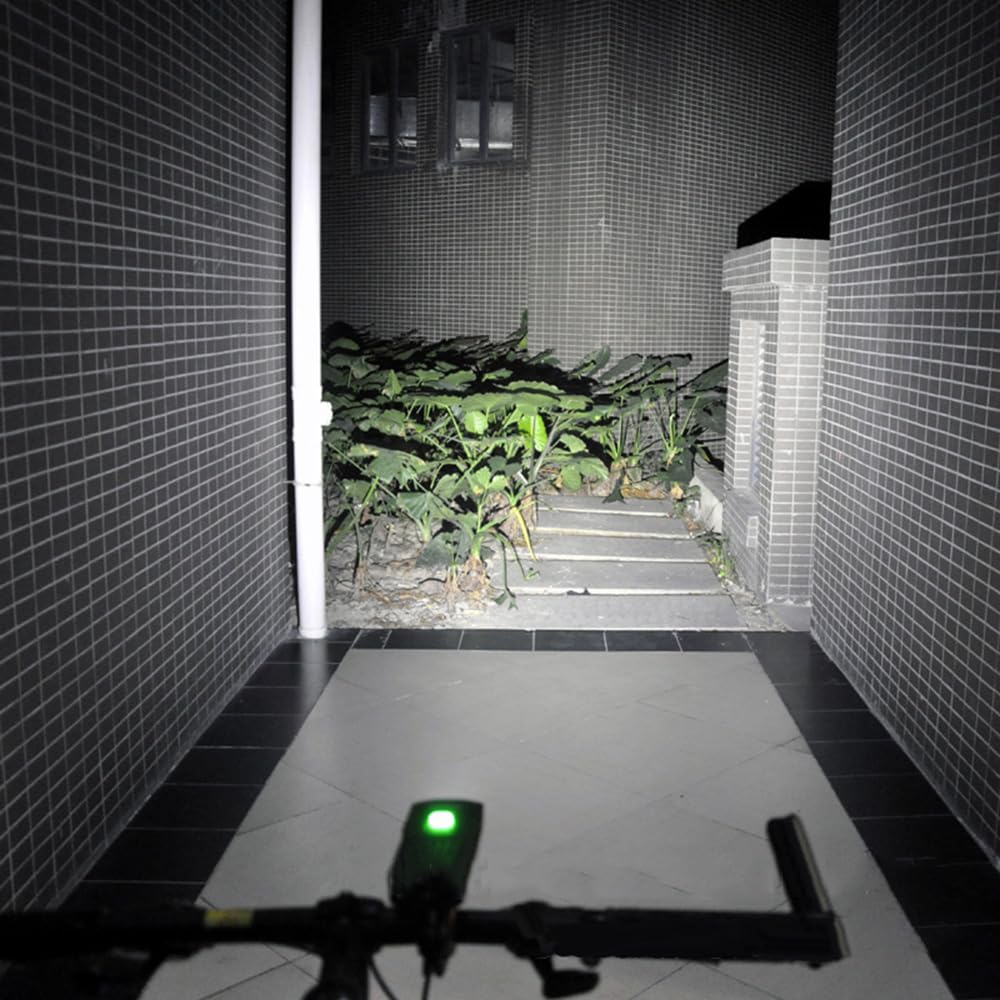 Faro Anteriore per Bicicletta con sensore di Luce Intelligente, Ricarica USB, Perline L2, Illuminazione Notturna per Ciclismo.
