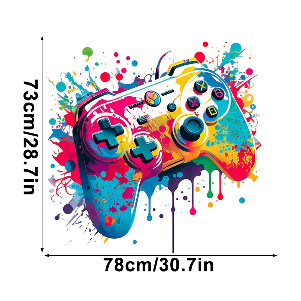 milaosk Gaming Wall Stickers 3D Colorful Gaming Wallpaper Gamepad Art Poster Pictures Controller Video Gamer Wall Sticker for Teenagers Boys Bedroom Accessories Decor - Image 2