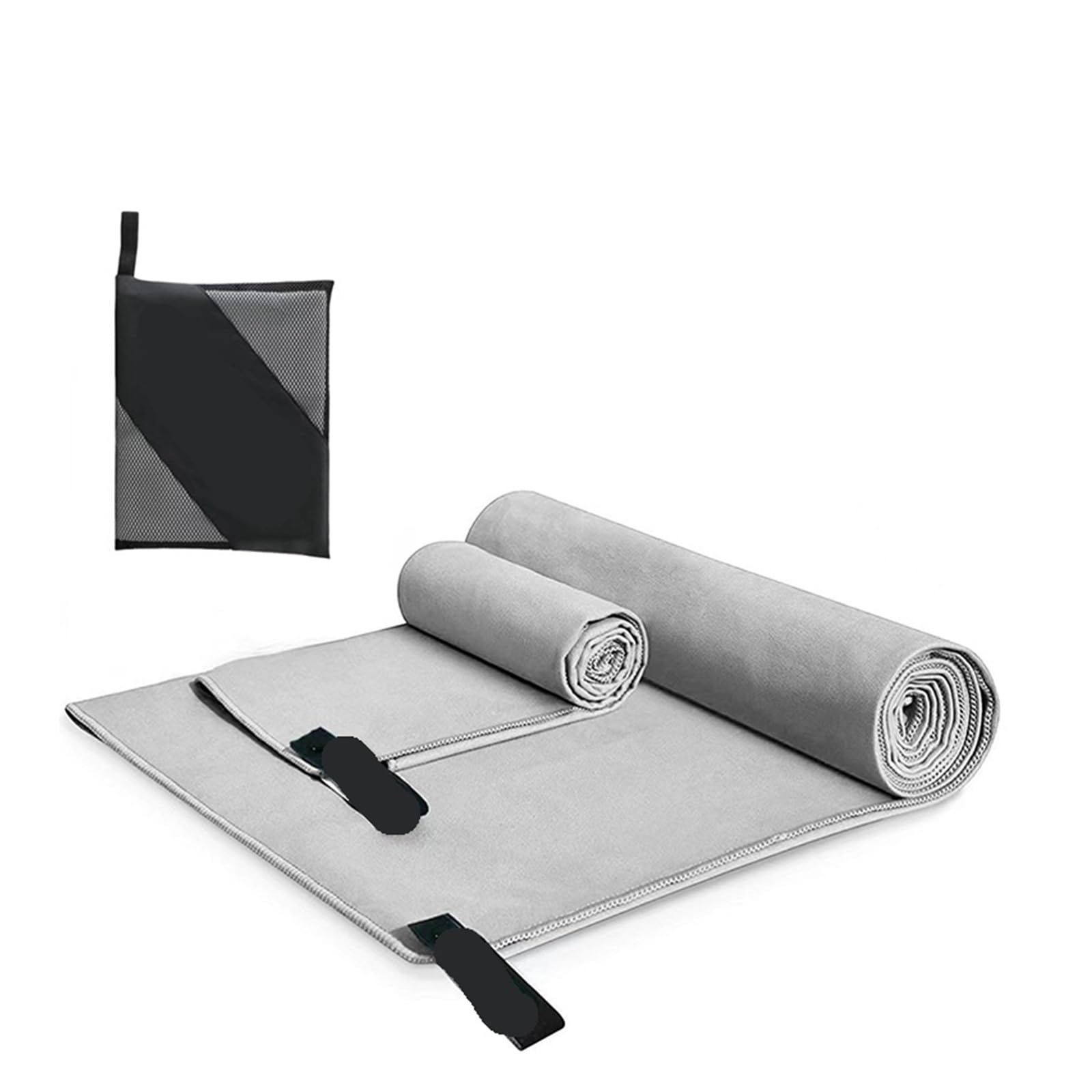 CHTKAGV Thickened Ultra-Soft Microfiber Towel, Portable Sports for Gym, Swimming, Yoga, and Beach(B-Gray,30x30cm)