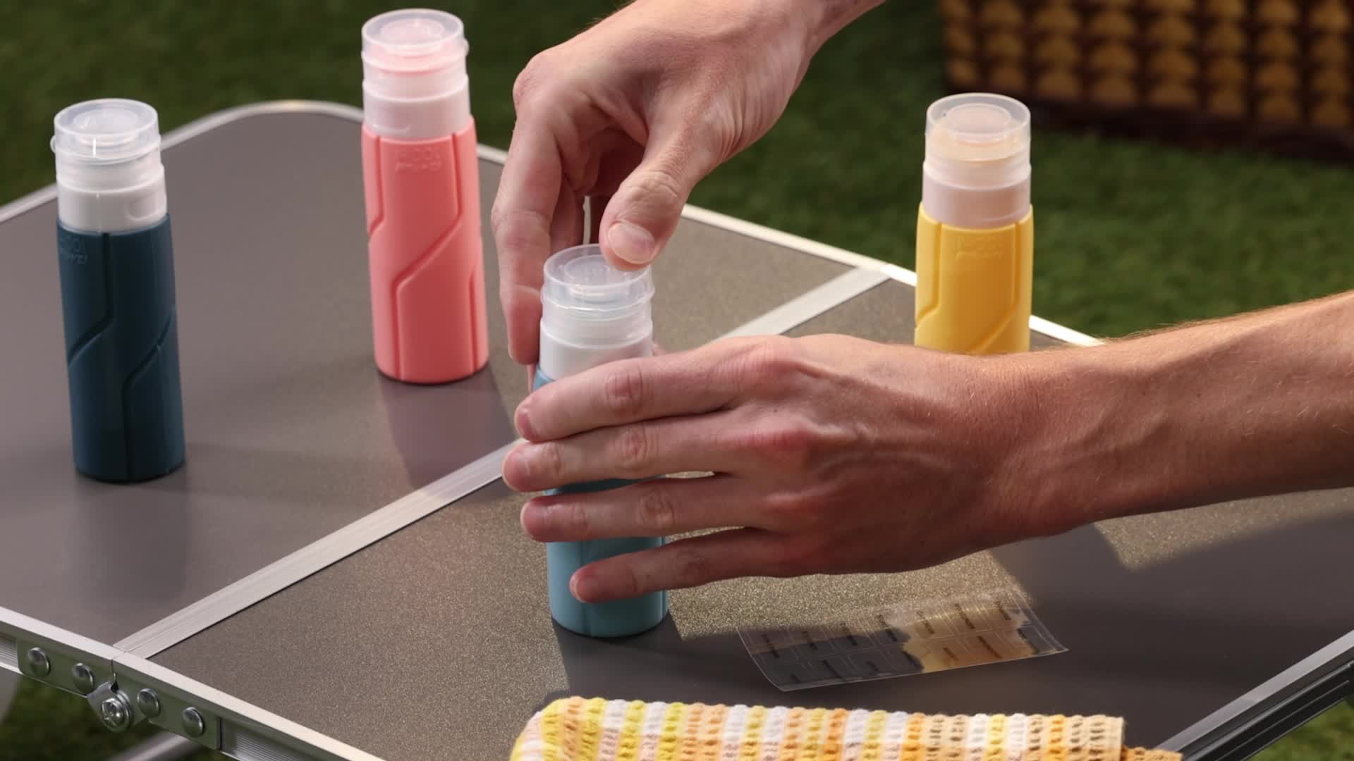 HubHnb - Botellas De Viaje De Silicona A Prueba De Fugas, 3.4 Onzas, 100 Ml, Paquete De 4